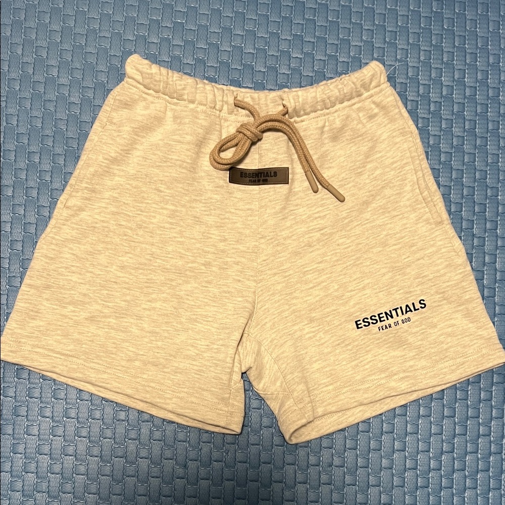 Essentials FOG “Light Oatmeal” Shorts Kids Size 8 YO NWOT Never Worn No Tags